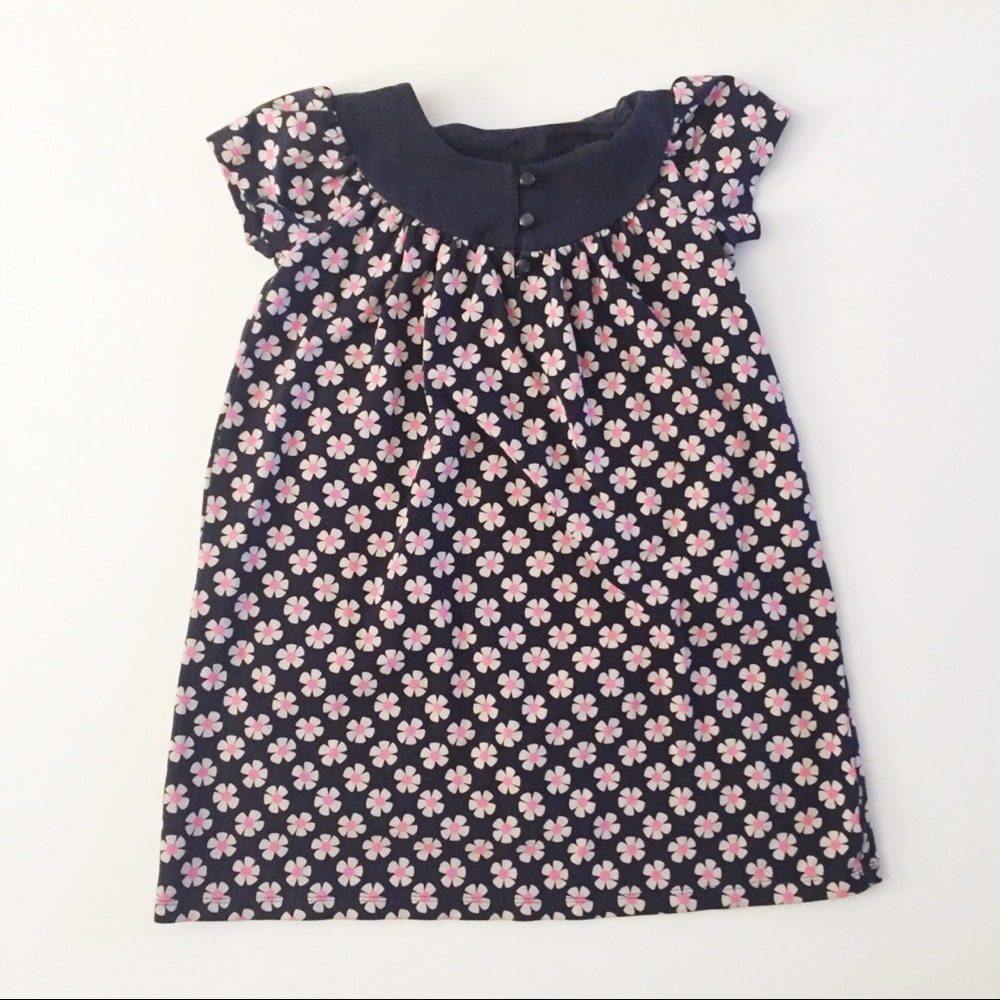 babyGap navy dress with floral pattern, 4T